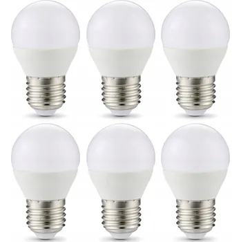 Žárovka 6x LED žárovka E27 4,5W (ekvivalent 35W) - 420lm Studená bílá