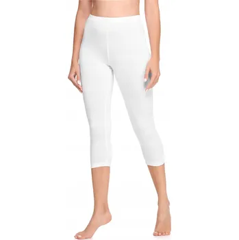 Dámské legíny Dámské legíny 3/4 capri legíny bavlna LA40-132 Bílá XXL