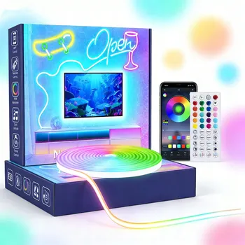 LED páska LED PÁSEK 6M RGB VODĚODOLNÝ 5050 DÁLKOVÝ OVLADAČ + OVLÁDÁNÍ APLIKACÍ