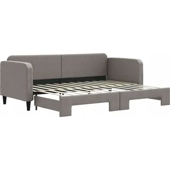Pohovka Rozkládací lehátko-pohovka taupe 223 x 90 x 75 cm, 223 x 172,5 x 75 cm