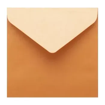 Obálka Metalická (perleťová) obálka měděná 155x155mm