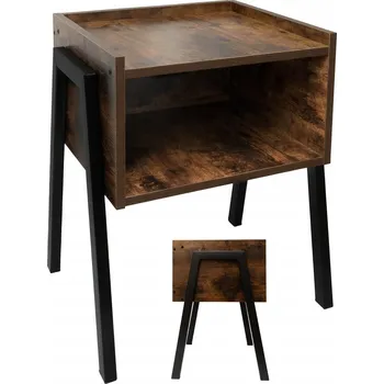 Noční stolek Noční stolek dub patinovaný černý matný industriální
