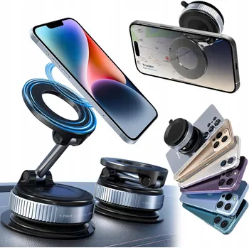 Držák telefonu do auta na čelní sklo, otočný o 360°