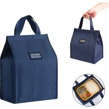 TERMO TAŠKA S UCHEM, IZOLOVANÁ, VODĚODOLNÁ OBĚDOVÁ KRABIČKA, TMAVĚ MODRÁ 10 L