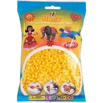 Dětské navlékací korálky HAMA KORÁLKY MIDI 3000 KUSŮ ŽLUTÉ 201-03