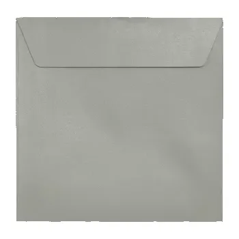 Obálka Metalická (perleťová) obálka stříbrná 155x155mm PS