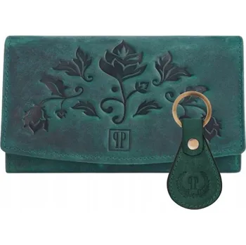 Peněženka Paolo Peruzzi peněženka z pravé kůže zelená - dámská