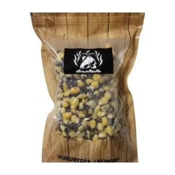 Návnadová surovina KRMIVO PRO KAPRY KUKUŘICE KONOPÍ 1kg PŘÍRODNÍ