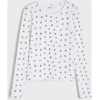 Oblečení a móda Sinsay - Žebrovaná halenka - krémová - 300GW-01X - 300GW-01X-164