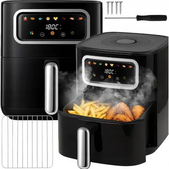 fritéza Horkovzdušná fritéza AIRFRYER 1500W, mísa 5,5L, 8 programů - fritování bez tuku