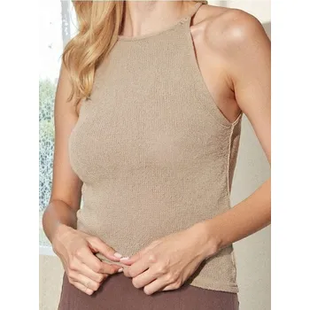 Sinsay - Pleteninový top - hnědá - 4066Z-84X - 4066Z-84X-XS