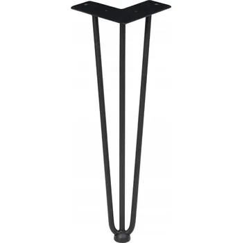 ČERNÁ KOVOVÁ NOHA KE STOLU FLASH (3 pruty) 410 mm typu Hairpin LOFT AKS