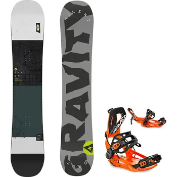 Snowboard Gravity snowboards Snowboard komplet Gravity Silent 24/25 + vázání Fastec FT360 orange Velikost: 156 cm, Velikost vázání: M