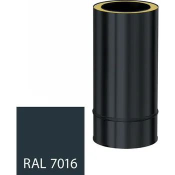 Komín Komíny CZ Nerezová izolovaná roura antracit 150/1000/30/0,5mm