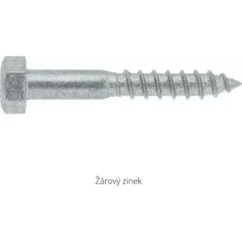 Vrut Vrut do dřeva se šestihrannou hlavou (podstavcový vrut) 8x50 mm, žárový zinek (DIN 571)
