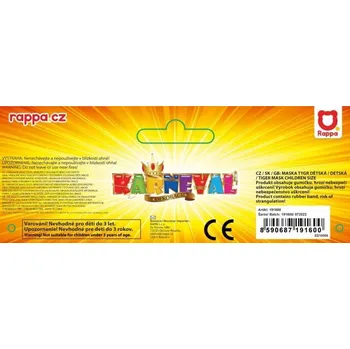 Karnevalová maska Tygrí maska Rappa pro děti