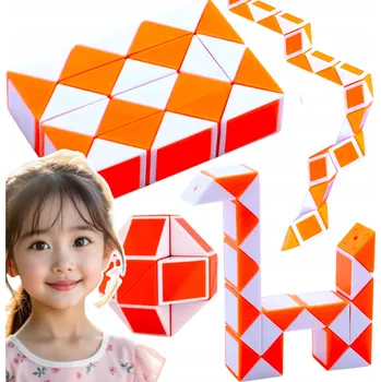 Hlavolam LOGICKÁ KOSTKA SKLÁDAČKA MAGICKÝ HAD MAGIC SNAKE HLAVOLAM HRAČKA EDU