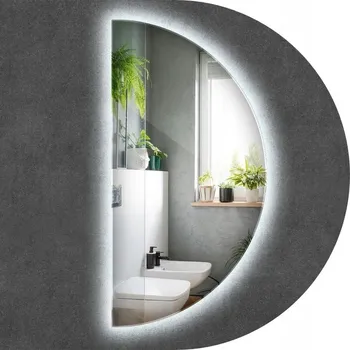 Zrcadlo Zrcadlo nástěnné půlkruhové 120x60 cm s LED COB osvětlením