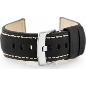 Řemínek na hodinky Řemínek k hodinkám W29 - PREMIUM - černý - 24 mm