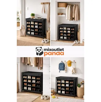 BOTNÍK STOJAN 16 PÁRŮ BOT ČERNÝ LIVARNO HOME