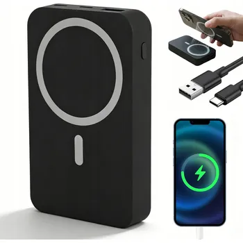 Powerbanka POWERBANKA 10000 MAH S USB-C, USB-A MAGSAFE, VESTAVĚNÝ STOJÁNEK