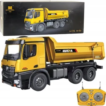 RC model auta DÁLKOVĚ OVLÁDANÉ SKLÁPĚČKA RC NÁKLADNÍ AUTO 1:14 HUINA SVĚTLA ZVUKY OVLADAČ 2