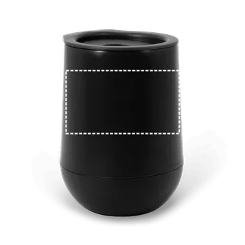 Termohrnek ADLINGTON. Cestovní hrnek s dvojitou stěnou z polypropylenu s vzduchovou izolací Sítotisk (plast, papír) (max. 1 barva, 200 x 50mm) 1 barva 25 Tělo šálku