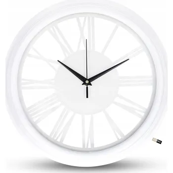 Hodiny Zegar ścienny do salonu kuchni biały 35 cm moderní dekorativní