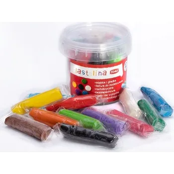 Modelovací hmota Plastelína 12 barev TOMA kelímek 200g