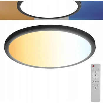 Stropní Svítidlo 29 Cm Kulatý Černý, Strop, 24W 3200lm Moderní design