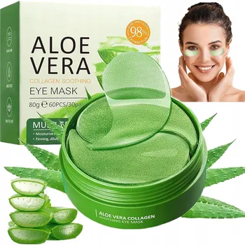 Péče o oční okolí Aloe hydrogelové náplasti pod oči 60 kusů zmírňující únavu očí