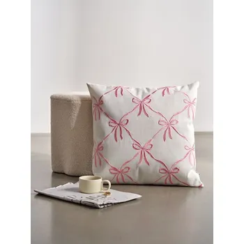 Povlak na polštářek Sinsay - Povlak na polštář s motivem mašlí - bílá - 206IW-00X - 206IW-00X-ONE