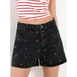 Sinsay - Džínové kraťasy high waist - černá - 734DB-99J - 734DB-99J-34