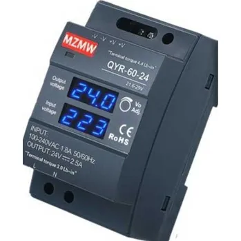 Anténní zesilovač Zdroj MZMW QYR-60-24, 24V=/ 2,5A spínaný na DIN lištu