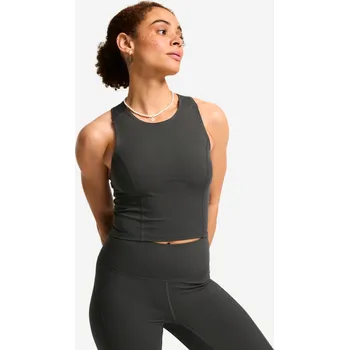 Pánská móda DOMYOS Dámské sportovní tílko krátké formující M ŠEDÁ