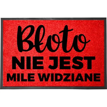 VCHODOVÁ ROHOŽKA ČERVENÁ 40X60 KE DVEŘÍM VTIPNÁ HUMORNÁ BLÁTO NENÍ PROBLÉM