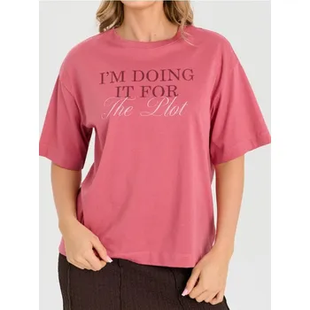 Dámské tričko Sinsay - Bavlněné tričko s nápisem - jiné - 088HB-37X - 088HB-37X-XL