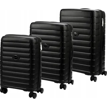 Pierre Cardin sada tří cestovních kufrů na kolečkách, materiál ABS, zámek