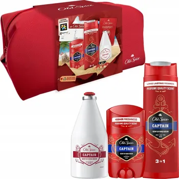 Kosmetická sada OLD SPICE CAPITAIN VODA PO HOLENÍ 100 ml + GEL ANTIPERSPIRANT A KOSMETICKÁ TAŠKA