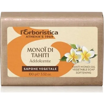 Koupelová kosmetika Rostlinné mýdlo L'Erboristica s monoi tahitským a kokosovým olejem 100g