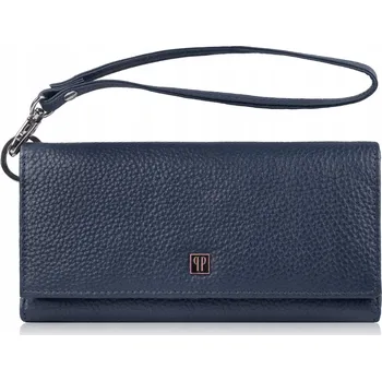 Peněženka Paolo Peruzzi dámská peněženka z pravé kůže modrá