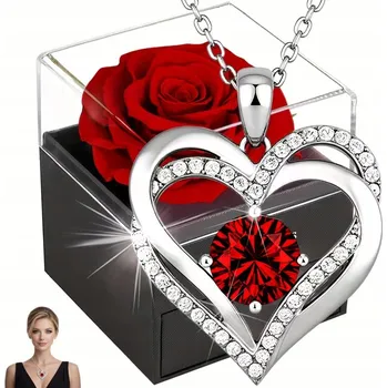 Náhrdelník Srebrny Naszyjnik Damski SERCE Zawieszka Křišťál Zirkony jako Dárek