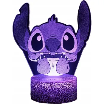 Lampička 3D lampička noční LED USB + dálkové ovládání Lilo a Stitch