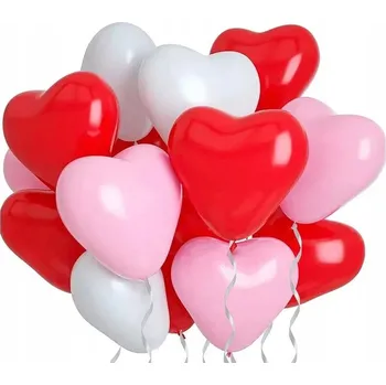 Balónek LATEXOVÉ BALÓNKY SRDCE MIX BAREV SRDÍČKA VALENTÝN SVATEBNÍ HOSTINA 15 ks