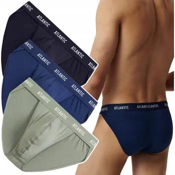 Slipy TANGA SLIPY Atlantic 3BMP-1576 Sexy Pánské Slipy na Pásku 3-PAK - L