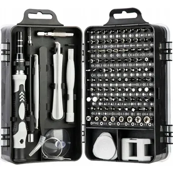 Šroubovák 180W1 SADA PRECÍZNÍCH ŠROUBOVÁKŮ 160 MAGNETICKÝCH BITŮ OPRAVA POČÍTAČŮ