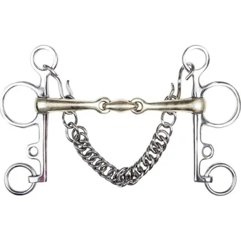 Udidlo pro koně Udidlo pelham HKM argentan dvakrát lomené 115mm/16mm