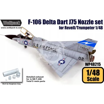 Plastikový model Tryska motoru J75 pro F-106 Delta Dart Wolfpack WP48215, měřítko 1/48