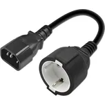 Adaptér iec 320 c14 na schuko 0,15 m