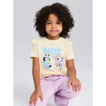 Oblečení a móda Sinsay - Bavlněná košilka s potiskem Bluey - žlutá - 388HS-10X - 388HS-10X-98